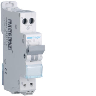 Disjoncteur 1P+N 3kA C-2A connexion SanVis 1 Module