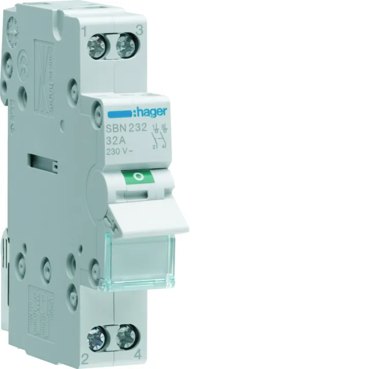 Interrupteur Sectionneur 32A 2P 1 Modules