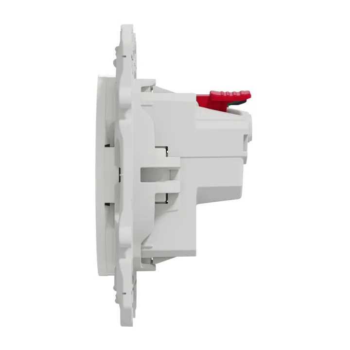 Odace - Lot De 100 Prises De Courant 2P+T Affleurante S520052 - Blanc