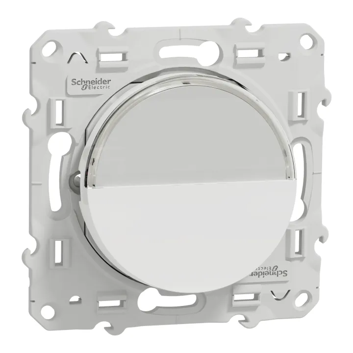 Odace - Poussoir Avec Porte-Étiquette - Blanc