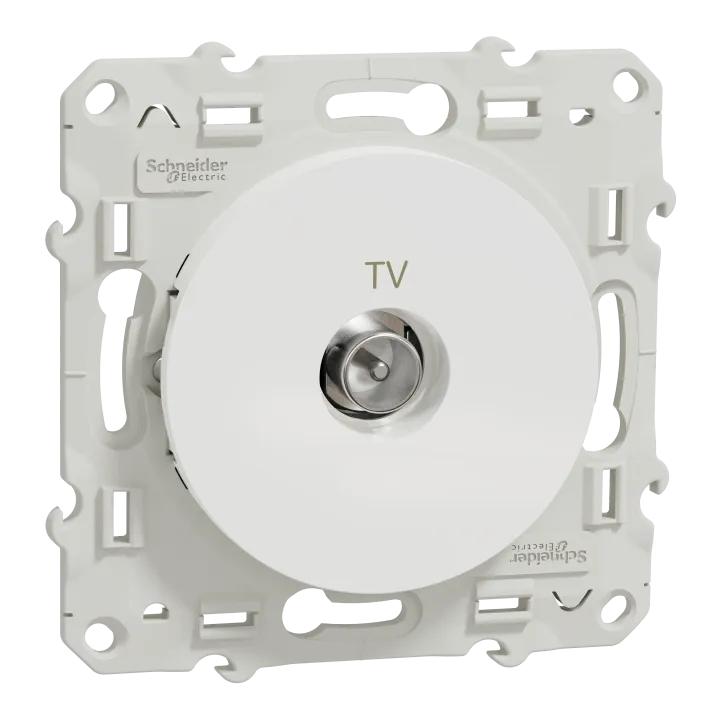 Odace - Prise Tv Simple - Blanc