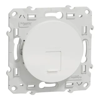 Odace - Prise Rj45 Cat. 6A Stp - Grade 3 Tv (+Multimédia) - Blanc