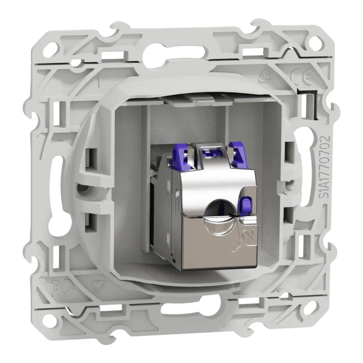 Odace - Prise Rj45 Cat. 6A Stp - Grade 3 Tv (+Multimédia) - Blanc