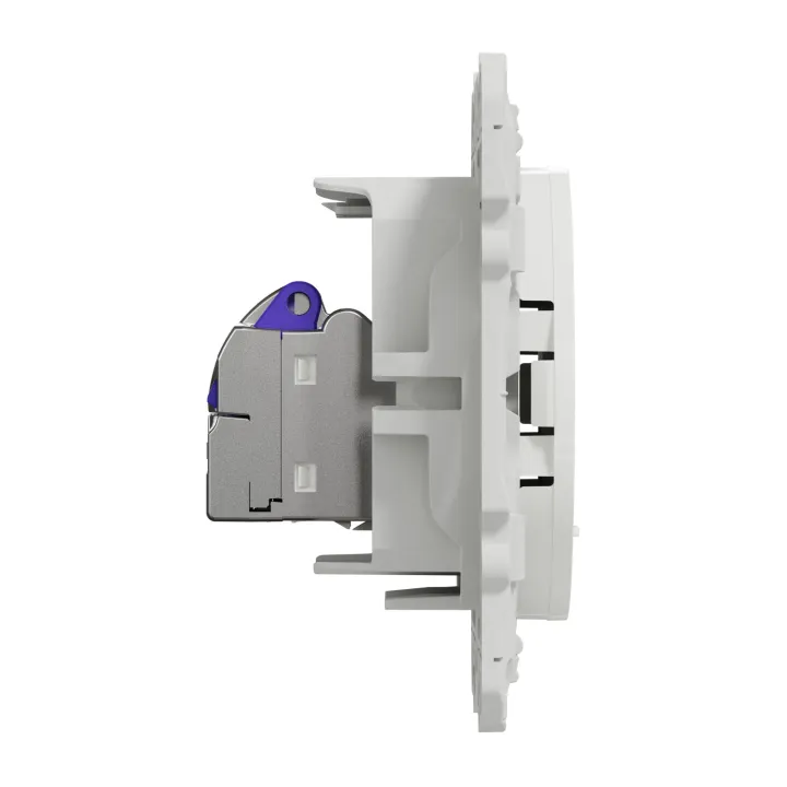 Odace - Prise Rj45 Cat. 6A Stp - Grade 3 Tv (+Multimédia) - Blanc