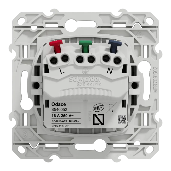 Odace - Prise De Courant 2P+T Affleurante - Anthracite - Connexion Rapide