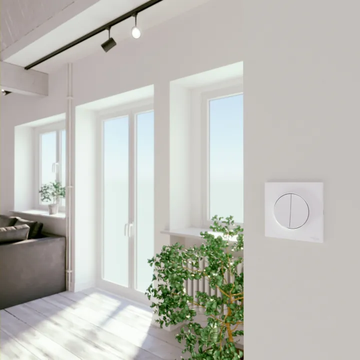 Odace Styl - Plaque 1 Poste Blanc
