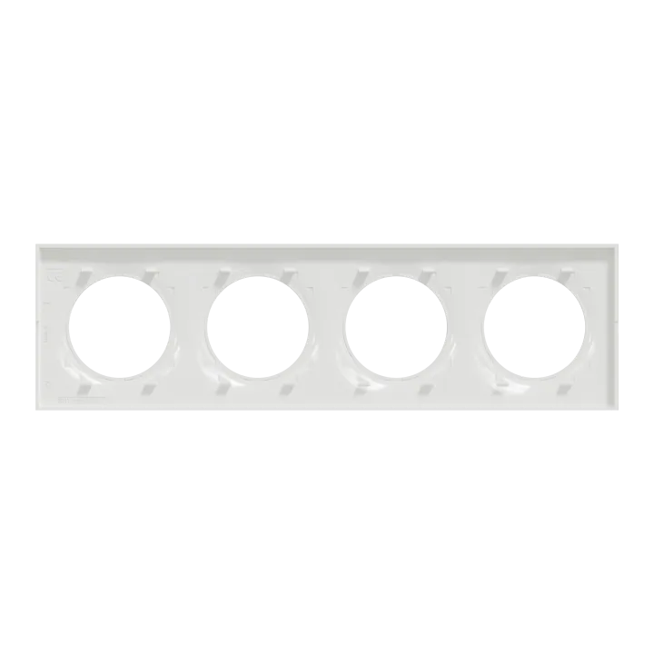 Odace Styl - Plaque 4 Postes Horizontaux Ou Verticaux Entraxe 71Mm Blanc