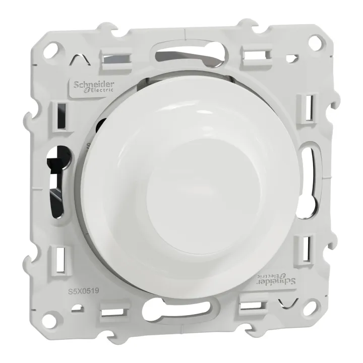 Odace - Variateur De Lumière Universel En 2 Ou 3 Fils 3W 100W (Led) - Blanc