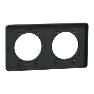 Odace Touch - Plaque 2 Postes Horizontaux Ou Verticaux 71Mm Anthracite
