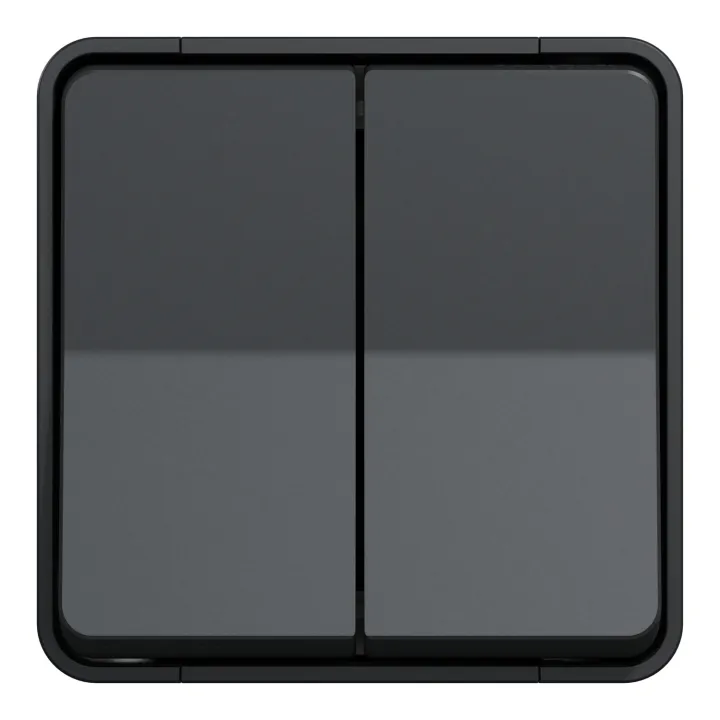 Mureva Styl - Double Va Et Vient - Saillie - Ip55 - Ik08 - Connexion Auto - Gris