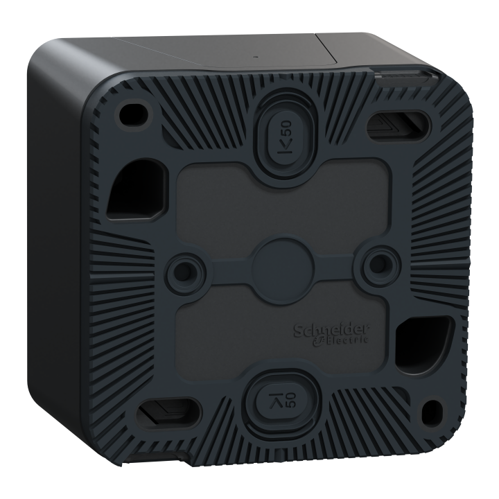 Mureva Styl - Bouton poussoir - saillie - IP55 - IK08 - connexion auto - gris