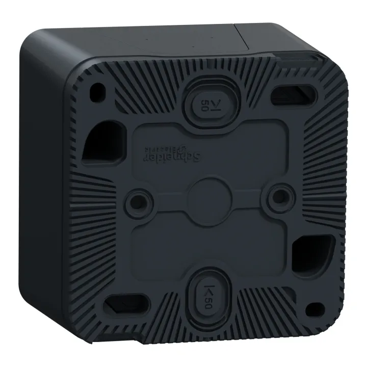 Mureva Styl - Prise Courant 2P+T - Saillie - Ip55 - Ik08 - Connexion Auto - Gris