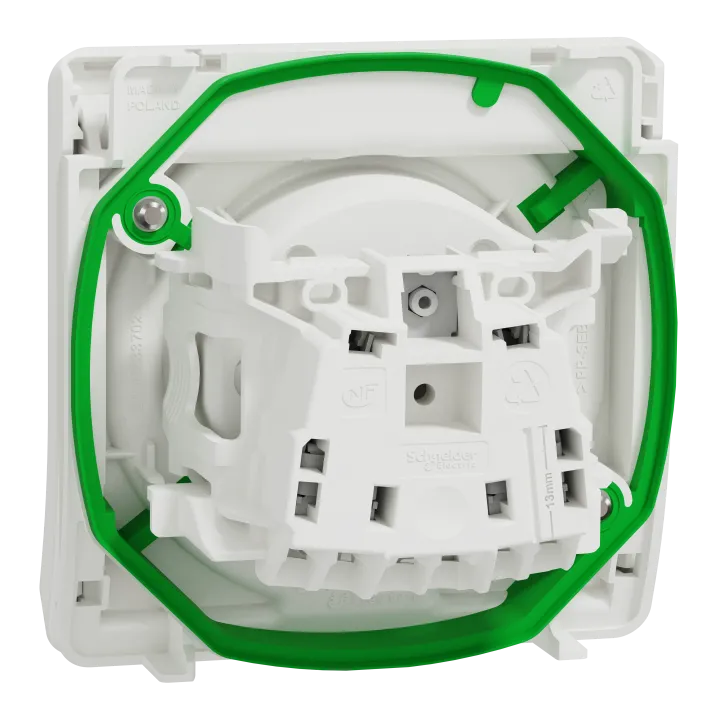 Mureva Styl - Prise Courant 2P+T - Composable - Ip55 Ik08 - Connex Auto - Blanc