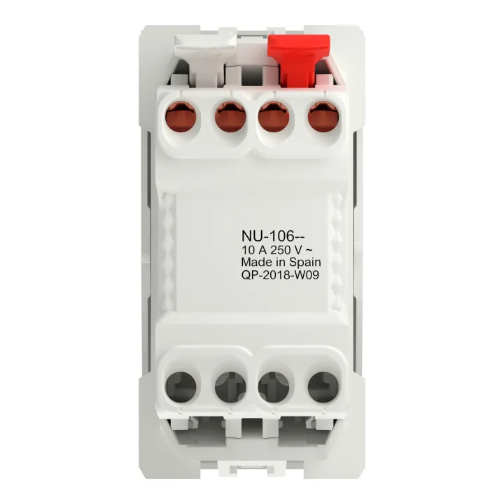 Unica - Bouton-Poussoir No - 10A - Connex Rapide - 1 Mod - Blanc - Méca Seul