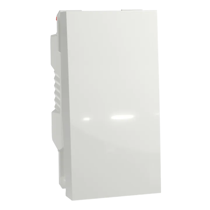 Unica - Bouton-Poussoir No - 10A - Connex Rapide - 1 Mod - Blanc - Méca Seul