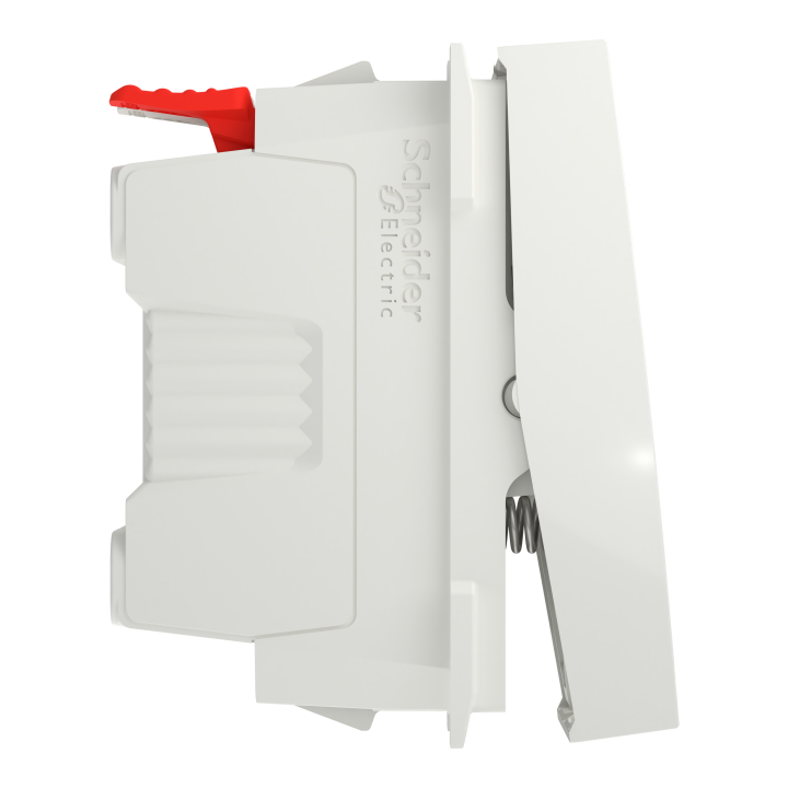 Unica - bouton-poussoir NO - 10A - connex rapide - 1 mod - Blanc - méca seul