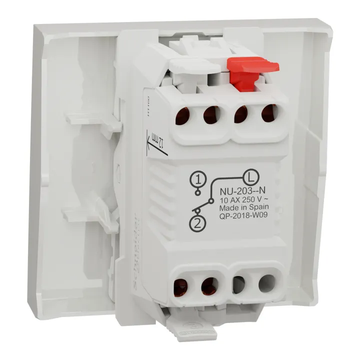Unica - Va-Et-Vient - 10A - Connex Rapide - 2 Mod - Blanc - Emballage En Boîte