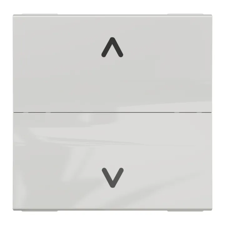 Unica - Cde Volet-Roulant - Double Poussoir - 2 Mod - Blanc - Méca Seul