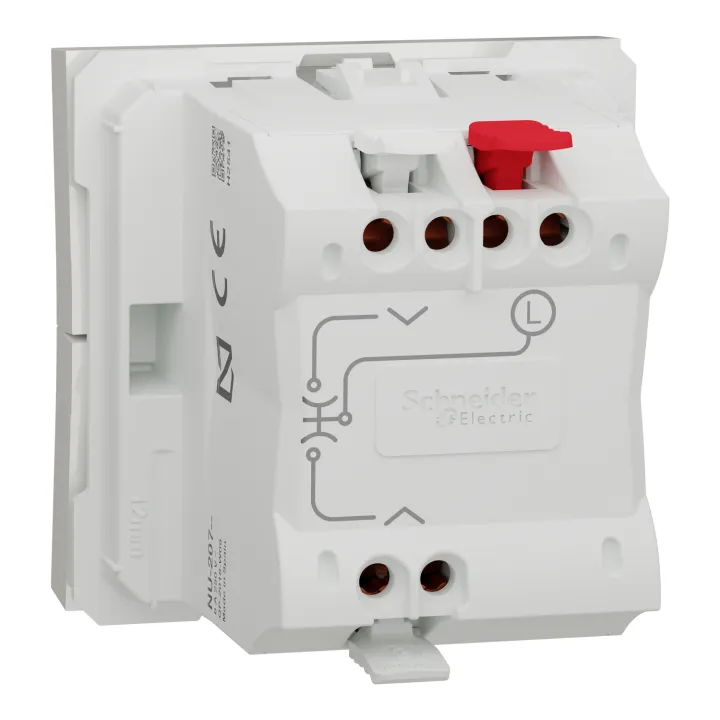 Unica - Cde Volet-Roulant - Double Poussoir - 2 Mod - Blanc - Méca Seul