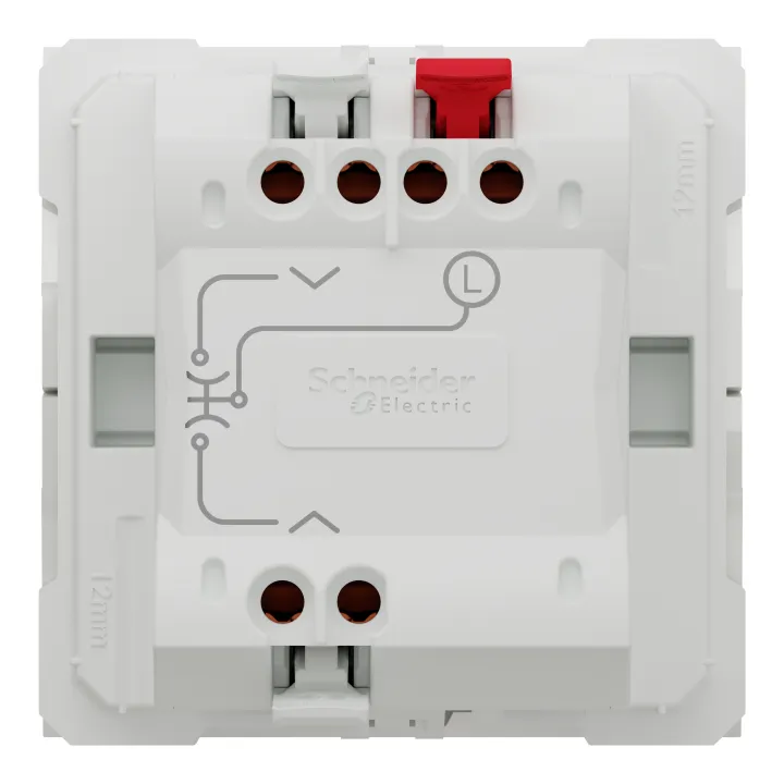 Unica - Cde Volet-Roulant - Double Poussoir - 2 Mod - Blanc - Méca Seul