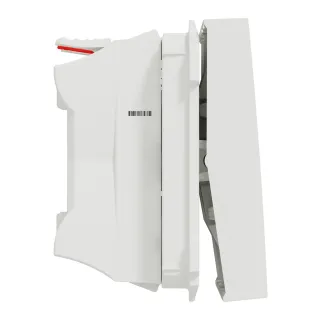 Unica - Cde Volet-Roulant - Double Poussoir + Stop - 2 Mod - Blanc - Méca Seul
