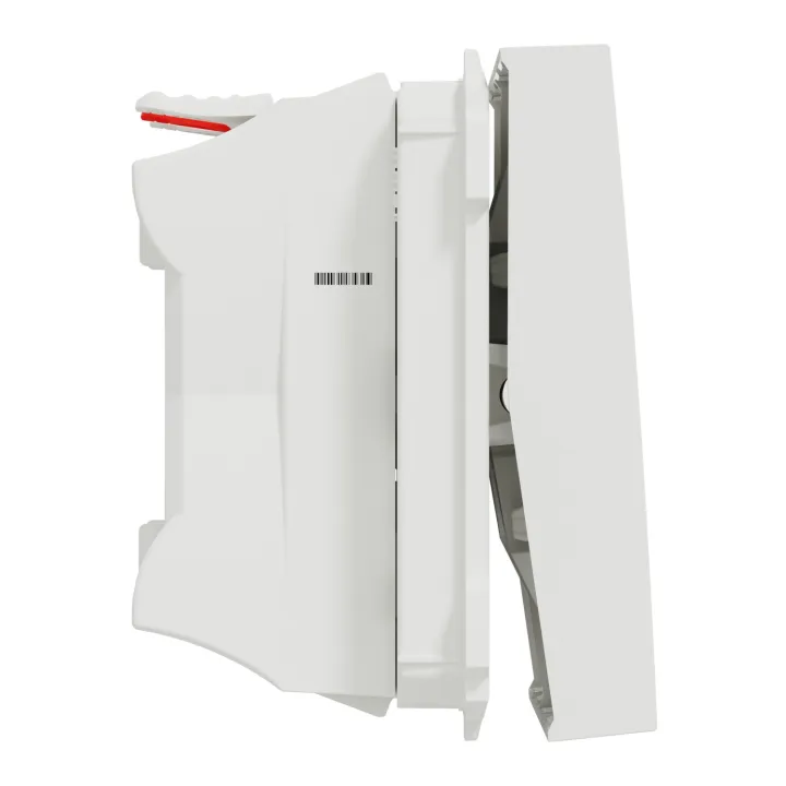 Unica - Cde Volet-Roulant - Double Poussoir + Stop - 2 Mod - Blanc - Méca Seul