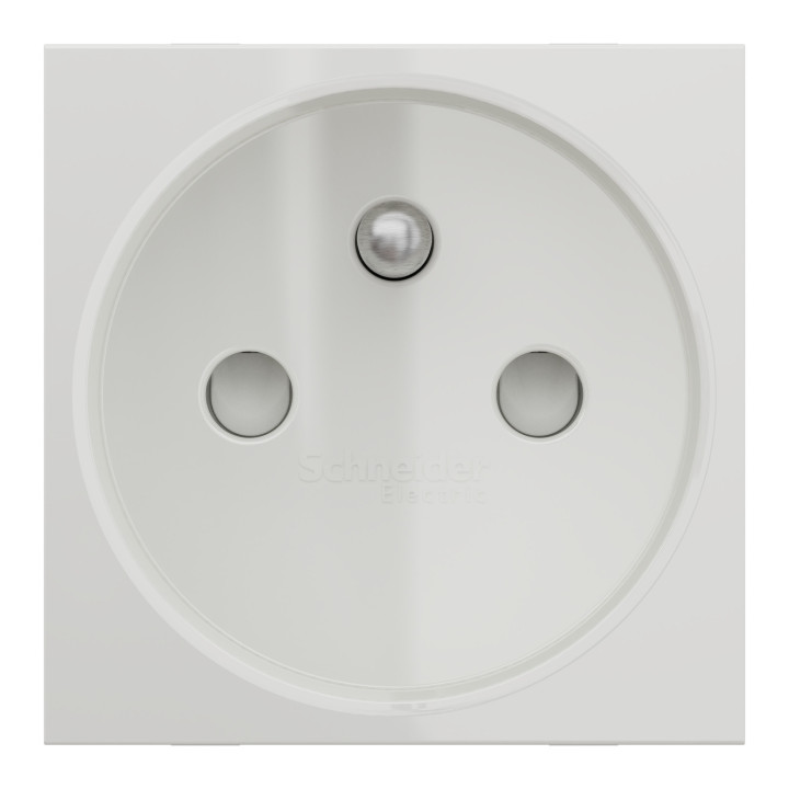 Prise 2P+T FR 90° rapide Blanc