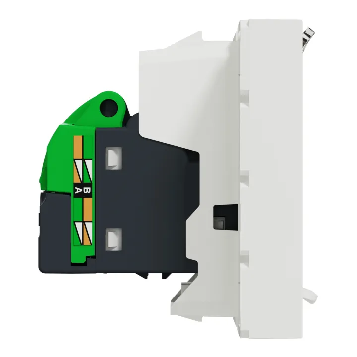 Unica - Prise Rj45 Simple - Cat 6 Ftp - 2 Mod - Blanc - Méca Seul