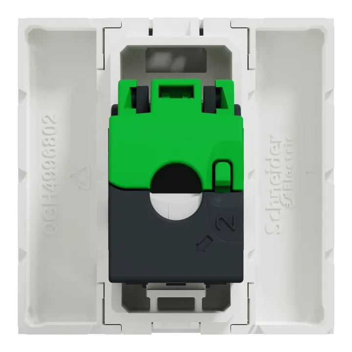 Unica - Prise Rj45 Simple - Cat 6 Ftp - 2 Mod - Blanc - Méca Seul