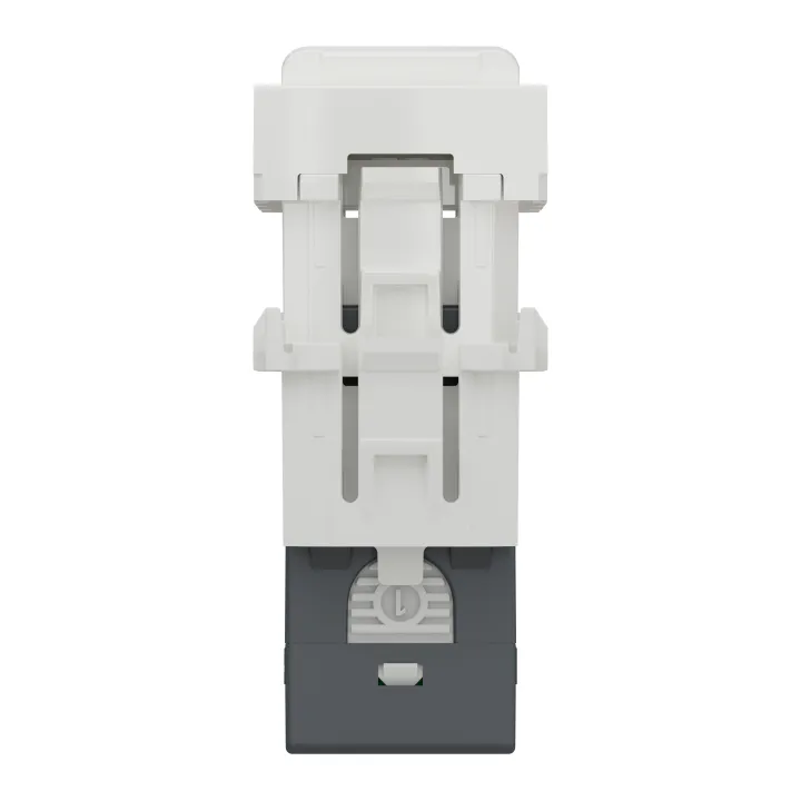 Unica - Prise Rj45 Simple - Cat 6 Ftp - 1 Mod - Blanc - Méca Seul