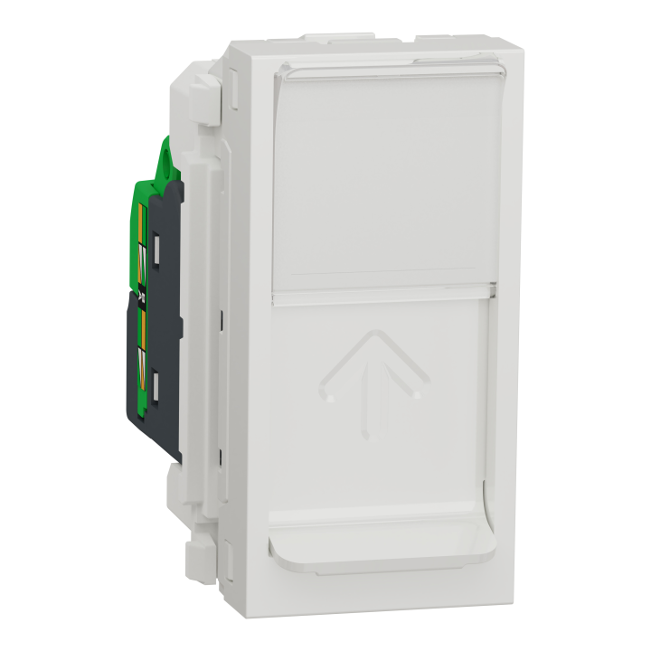 Unica - prise RJ45 simple - cat 6 FTP - 1 mod - Blanc - méca seul