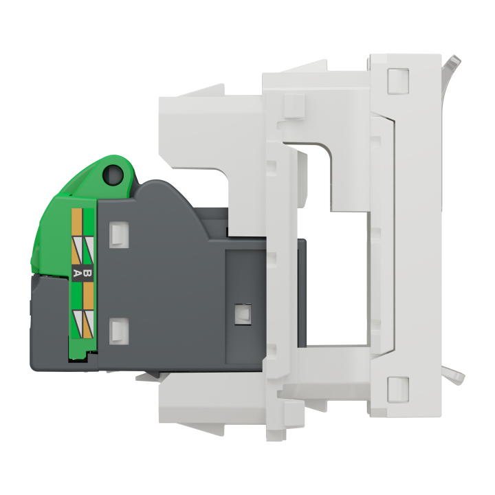 Unica - prise RJ45 simple - cat 6 FTP - 1 mod - Blanc - méca seul
