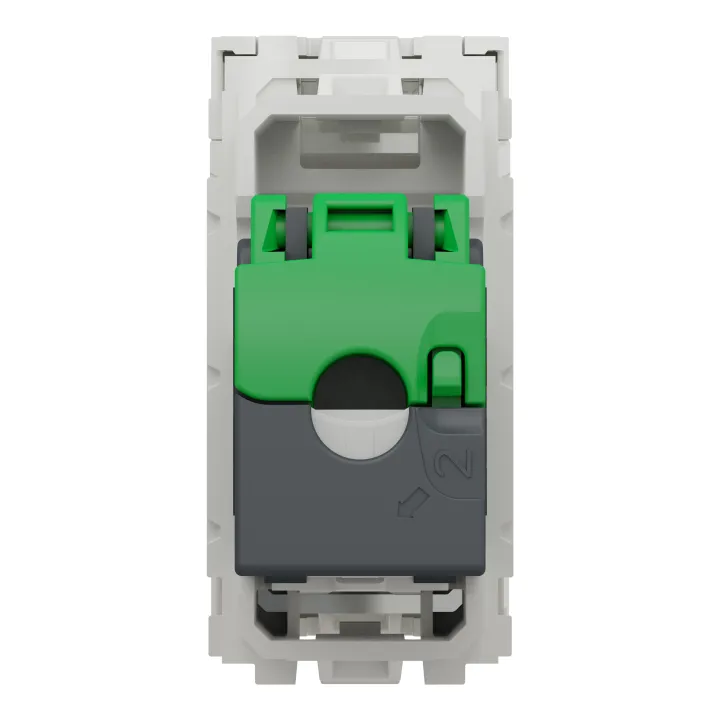 Unica - Prise Rj45 Simple - Cat 6 Ftp - 1 Mod - Blanc - Méca Seul