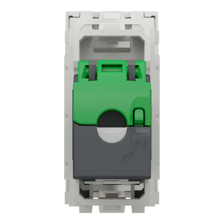 Unica - Prise Rj45 Simple - Cat 6A Blindé Stp Ftp - 1 Mod - Blanc - Méca Seul