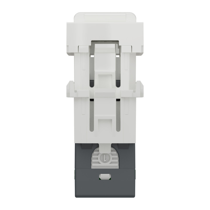 Unica - prise RJ45 simple - cat 6A blindé STP FTP - 1 mod - Blanc - méca seul