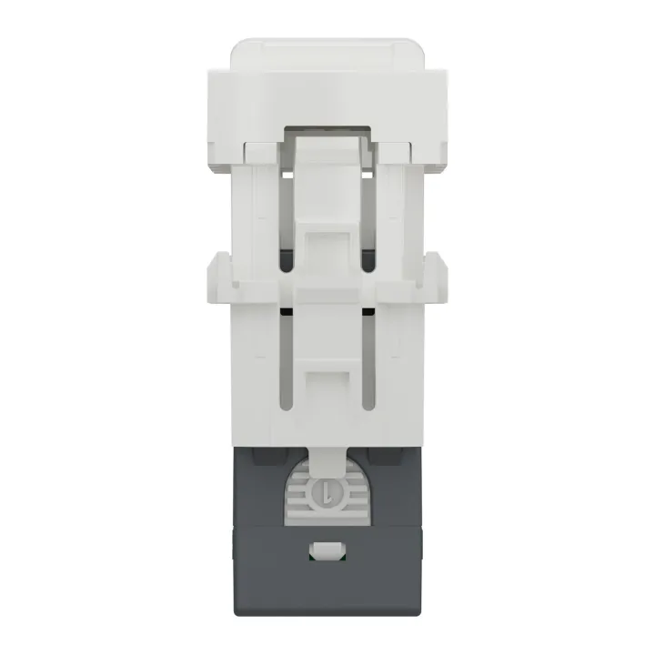 Unica - Prise Rj45 Simple - Cat 6A Blindé Stp Ftp - 1 Mod - Blanc - Méca Seul