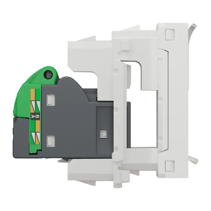 Unica - Prise Rj45 Simple - Cat 6A Blindé Stp Ftp - 1 Mod - Blanc - Méca Seul
