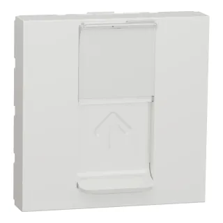 Unica - Prise Rj45 Simple - Cat 6A Blindé Stp Ftp - 2 Mod - Blanc - Méca Seul
