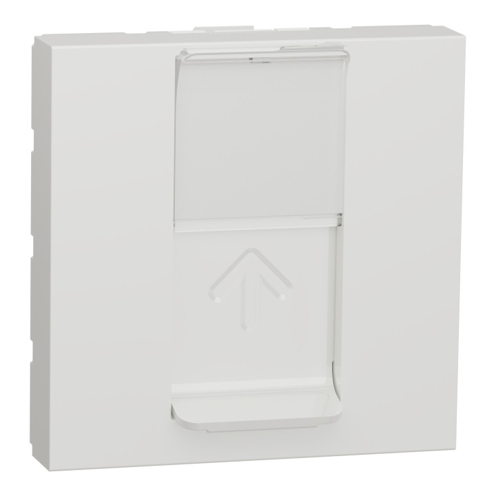 Unica - prise RJ45 simple - cat 6A blindé STP FTP - 2 mod - Blanc - méca seul