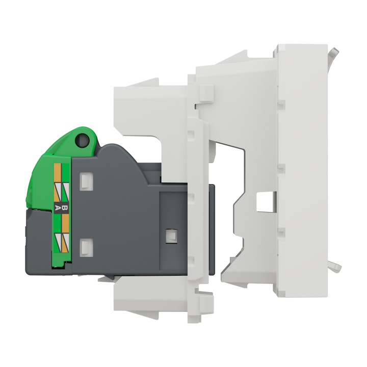 Unica - prise RJ45 simple - cat 6A blindé STP FTP - 2 mod - Blanc - méca seul