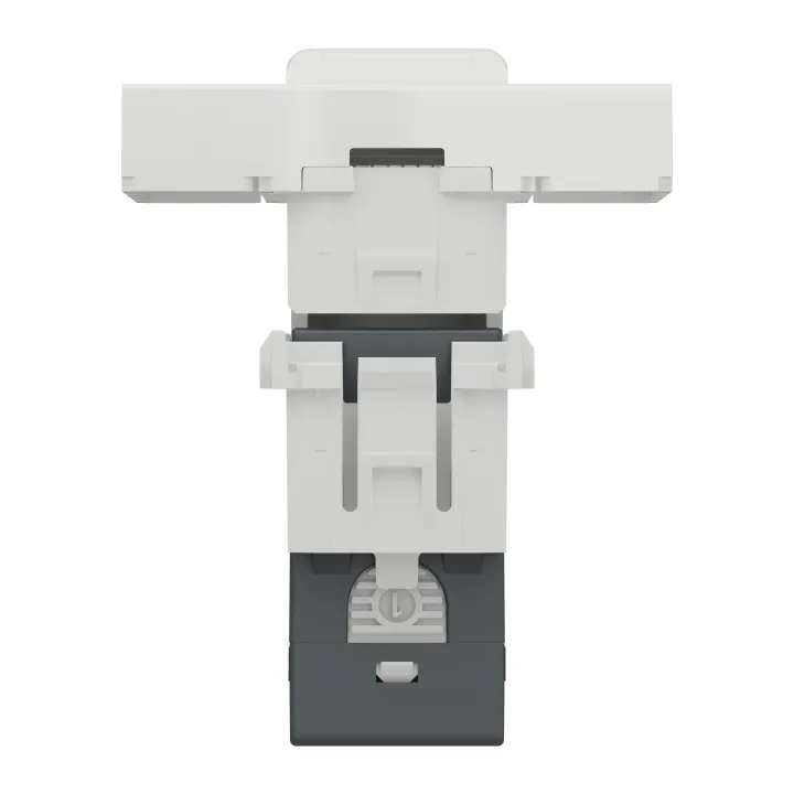 Unica - Prise Rj45 Simple - Cat 6A Blindé Stp Ftp - 2 Mod - Blanc - Méca Seul