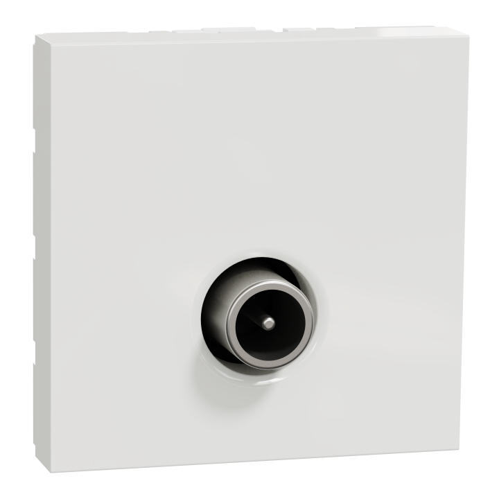 Unica - prise télévision - TV mâle - individuel - 2 mod - Blanc - méca seul