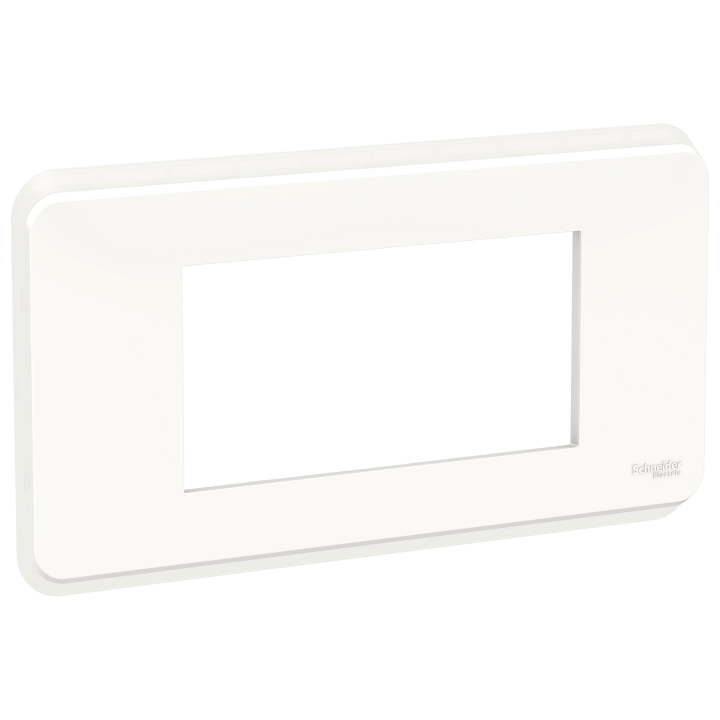 Unica Pro - plaque de finition - Blanc - 4 modules