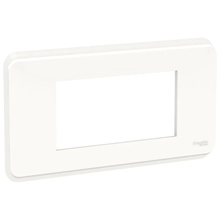 Unica Pro - Plaque De Finition - Blanc - 4 Modules