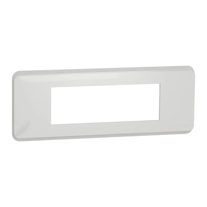 Unica Pro - Plaque De Finition - Blanc - 6 Modules