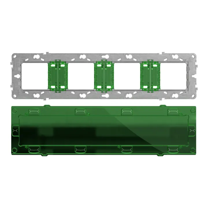 Unica - Support De Fixation 10 Mod / 4 Postes + Protection De Chantier - Zamac