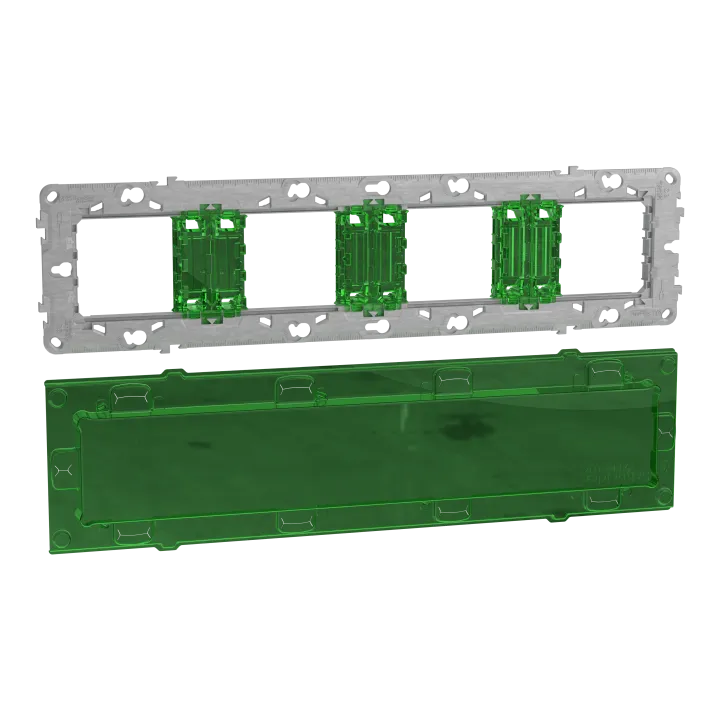 Unica - Support De Fixation 10 Mod / 4 Postes + Protection De Chantier - Zamac
