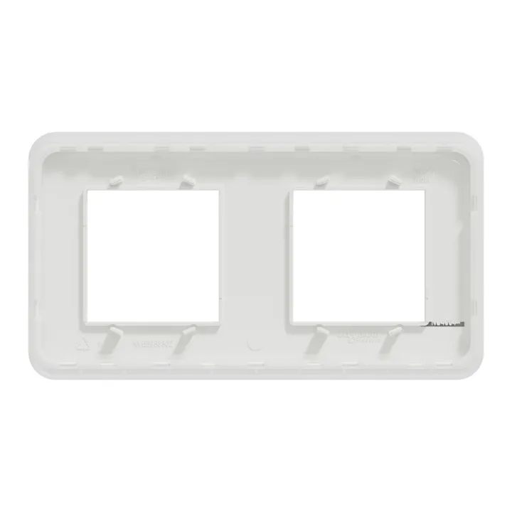 Unica Pro - Plaque De Finition - Blanc - 2 Postes