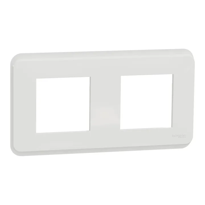 Unica Pro - Plaque De Finition - Blanc - 2 Postes