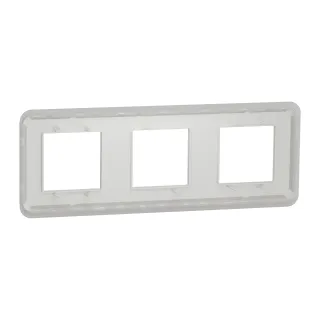 Unica Pro - Plaque De Finition - Blanc - 3 Postes